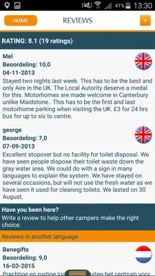 Motorhome Parkings android App screenshot 1